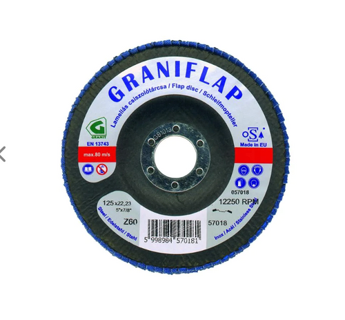 Disc lamelar Graniflap cu granule din Zirconiu 125x22,23 Z60